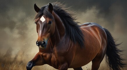 Obraz premium horse painting 