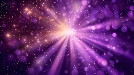 Fototapeta premium Purple and Gold Starry Night