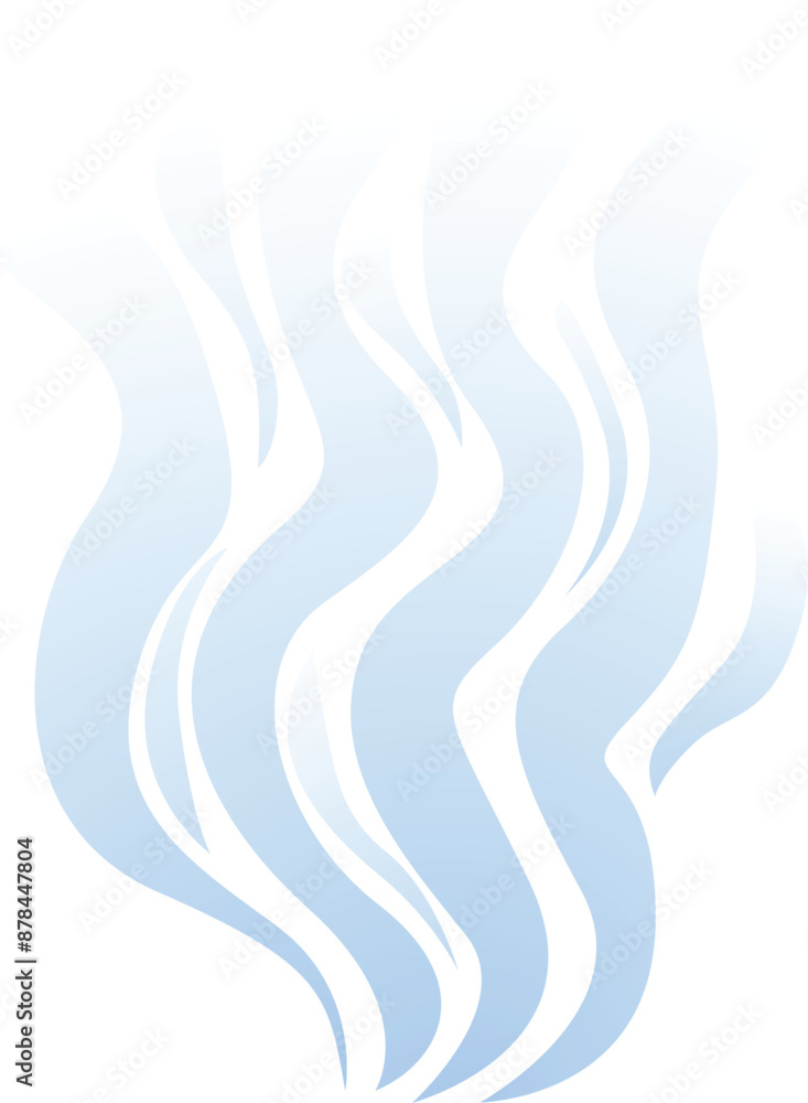 Poster abstract design of blue wavy lines creating a sense of movement and energy