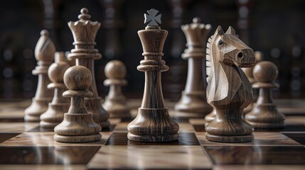 Chess design concept, showcasing strategic gameplay and intellectual challenge