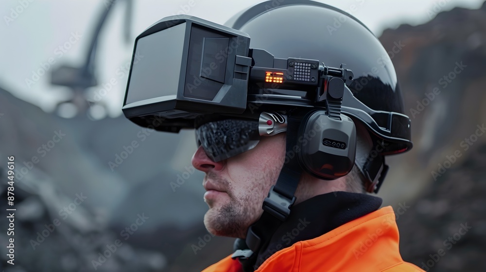 Aufkleber smart helmet with real-time monitoring for miners in coal mining