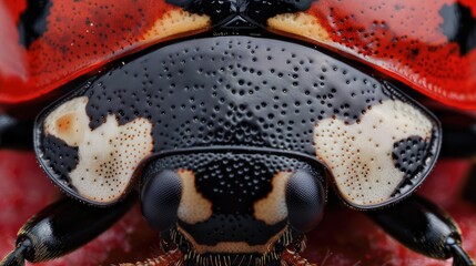 Obraz premium Close-up of a ladybug's spotted shell
