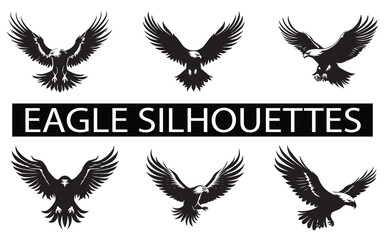 Naklejka premium Best bold Eagle Silhouettes Images 