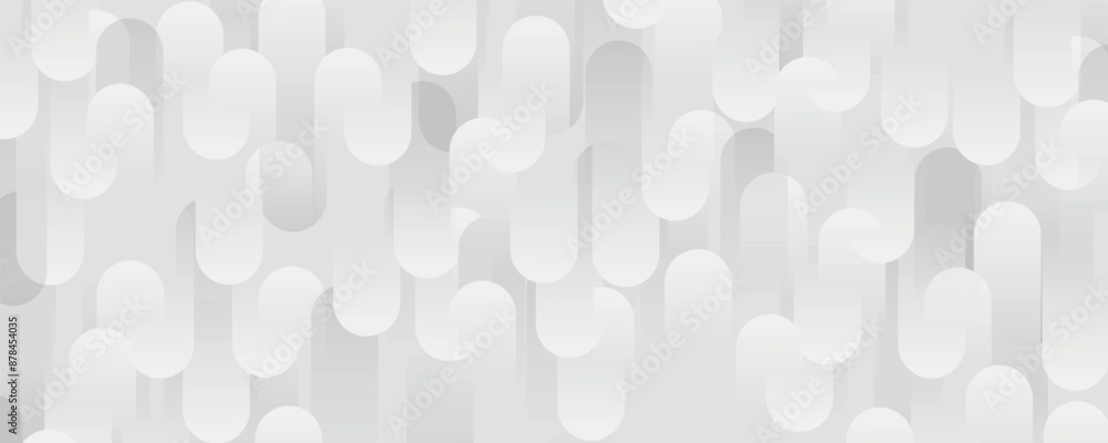 Poster white and grey abstract modern transparency circle presentation background. vector circles template.
