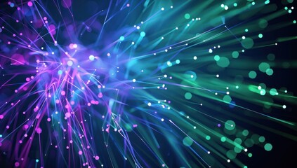 Fototapeta premium Abstract Light Streaks and Bokeh