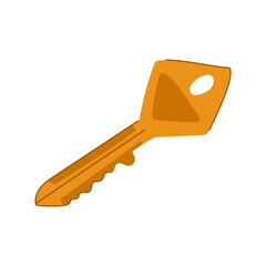 line key cartoon. padlock privacy, door computer, safety secure line key sign. isolated symbol vector illustration