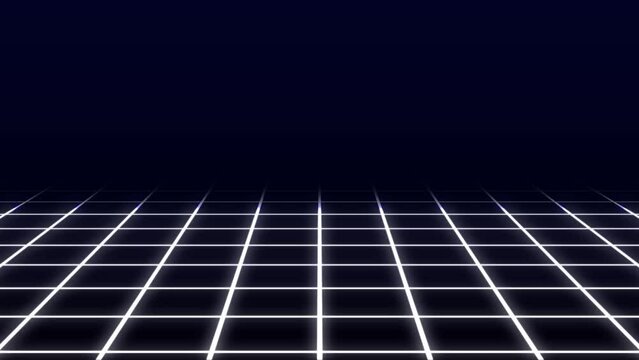 Simple 3d glowing grid animaton