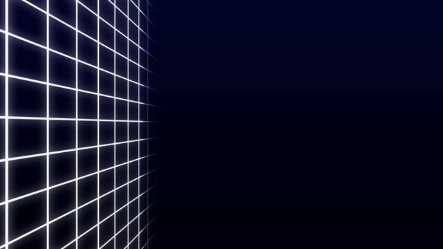 Modern 3d glowing grid animaton