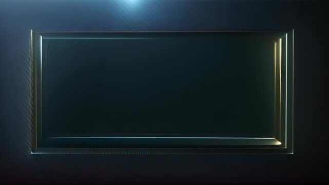 A black frame with a gold border