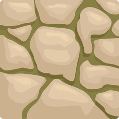 Seamless texture with stone wall forming rough surface for construction or finishing works