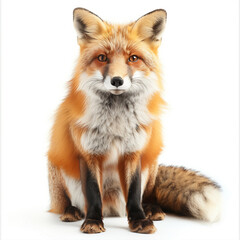 Fototapeta premium Red fox isolated on a white background