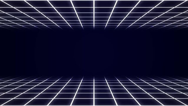 Simple 3d double glowing grid animaton