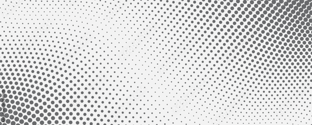 Poster Dotted halftone waves. Abstract liquid shapes, wave effect dotted gradient texture waves isolated vector symbols set. Halftone graphic dots waves. Wave dotted halftone, creative shape abstract