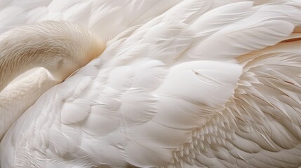 Fototapeta premium Close-up of a swan's graceful neck