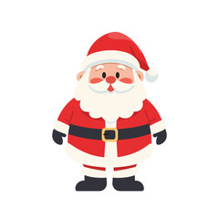a santa claus standing in front of a white background