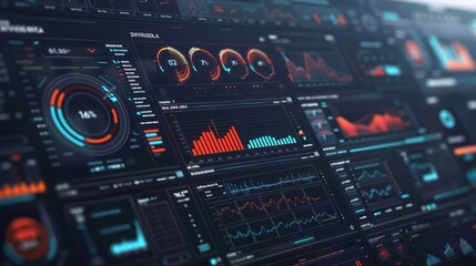 Obraz premium futuristic dashboard for a data analytics