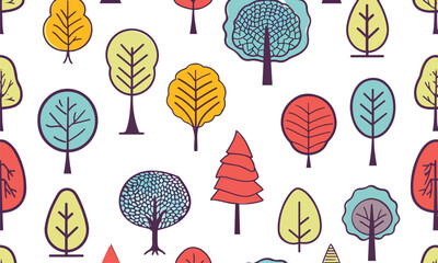 autumn leaves seamless pattern