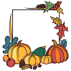 thanksgiving card with pumpkin