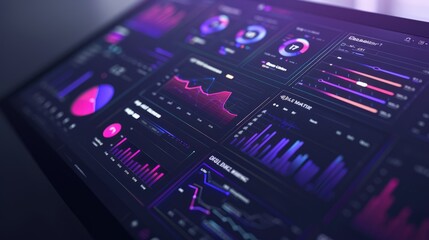 Fototapeta premium futuristic dashboard for a data analytics