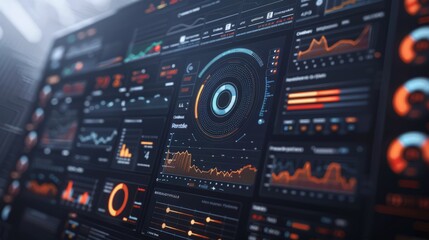 Obraz premium futuristic dashboard for a data analytics