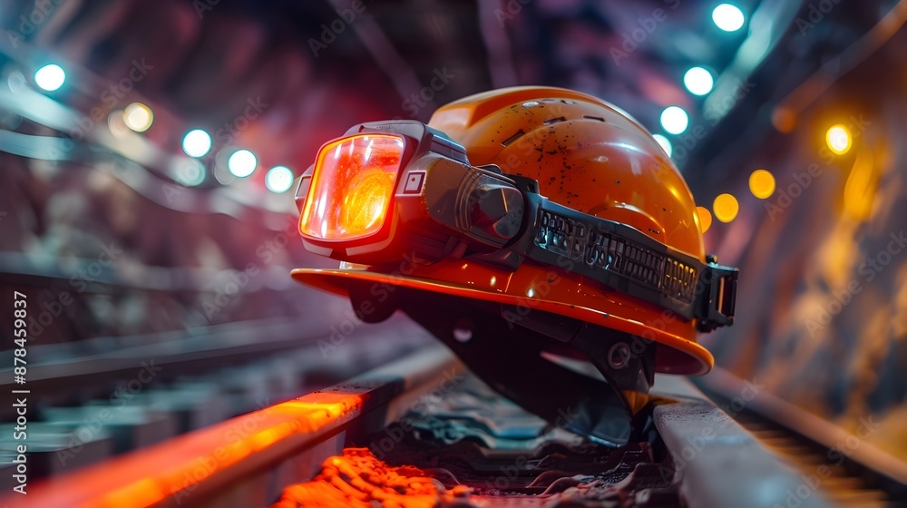 Poster smart mining helmet with real-time monitoring for safer coal