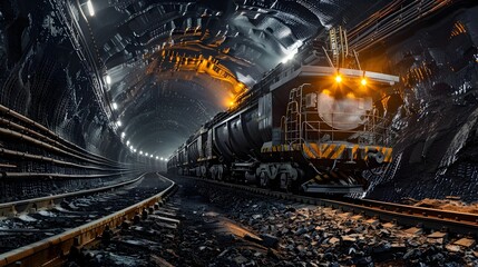 Obraz premium Advanced Ventilation System for Underground Coal Mining Technology Enhancing Air Control