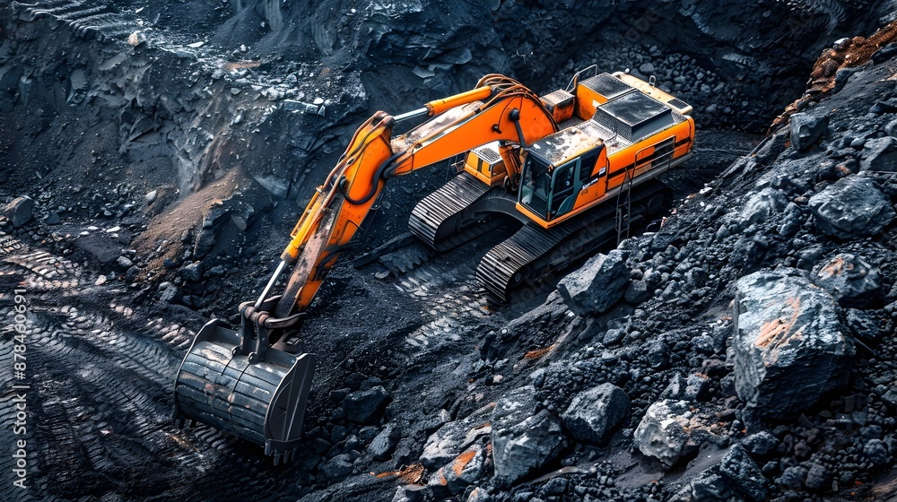 Poster cutting-edge coal mining technology for efficient extraction and production