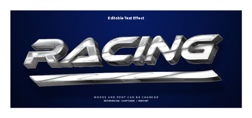 Racing text effect mockup.