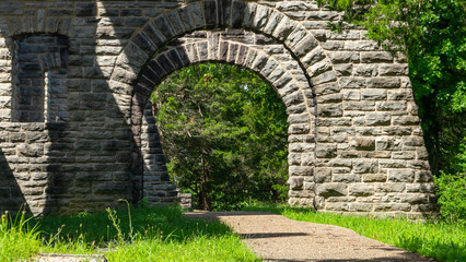 stone arch in the garden