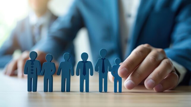 Human resources personnel organizing a staff training program