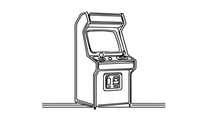 game arcade line art illustration