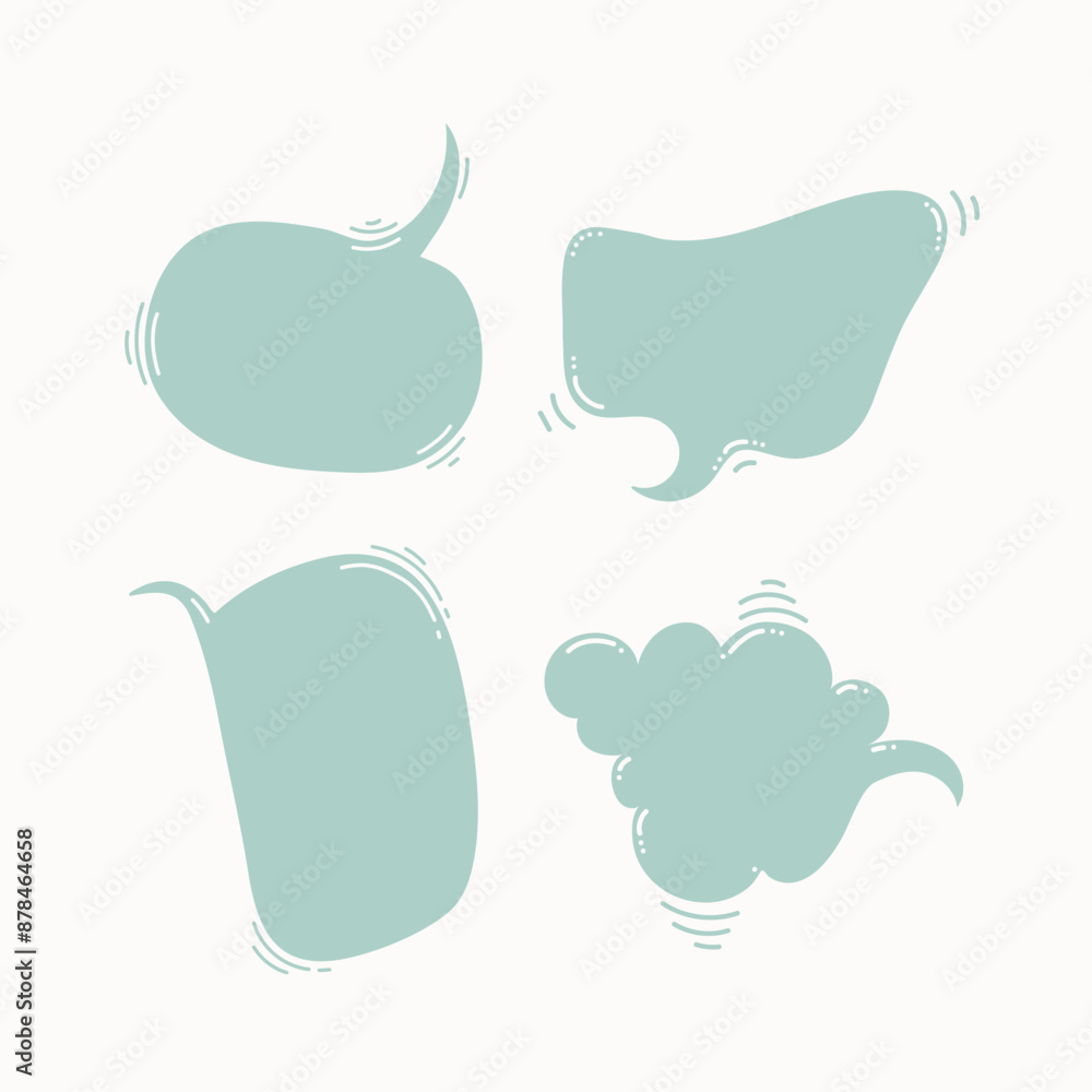 Poster vector speech bubbles set. shapes for backdrops as call out clouds. backgrounds for conversation or 