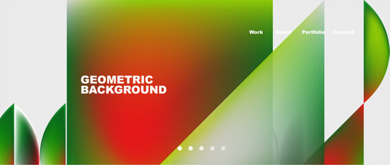 Glassmorphism geometric abstract background. Vector Illustration For Wallpaper, Banner, Background, Card, Book Illustration, landing page