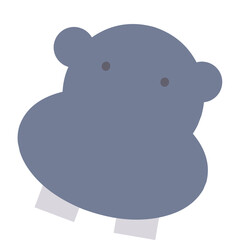 Fototapeta premium Cute Animals and Fauna Flat Icon Illustration 