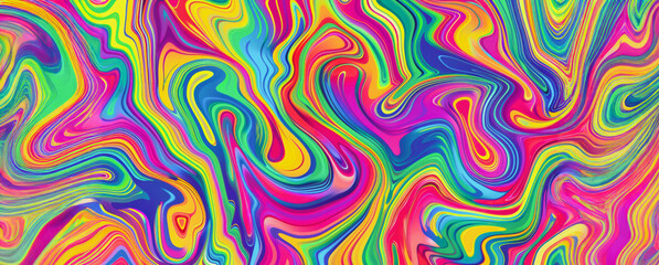 Abstract swirling rainbow pattern