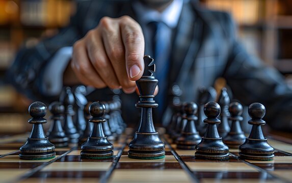 Business Executives Strategizing Competitive Edge and Setting Goals for Success