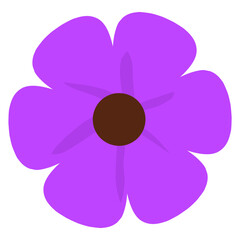 Cute Flowers and Floral Flat Icon Illustration 