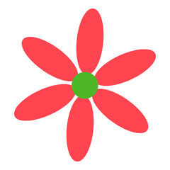 Cute Flowers and Floral Flat Icon Illustration 