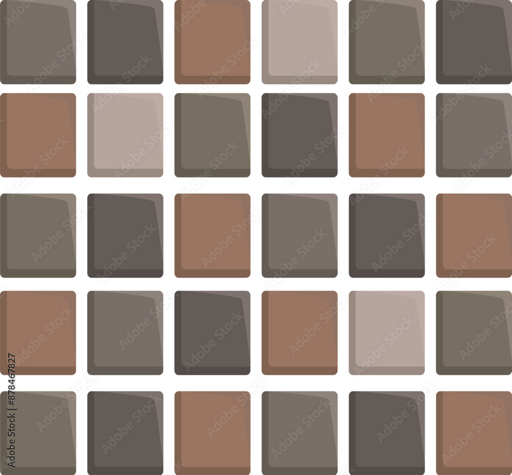 Poster seamless pattern of square tiles forming a geometric pattern with brown shades, ideal for background
