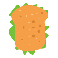 Cute Food and Drink Flat Icon Illustration 