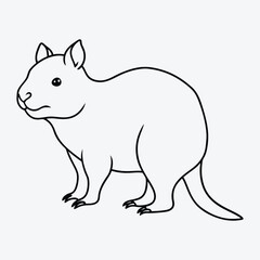 Exquisite Quokka Line Art Vector, Perfect for Your Creative Projects