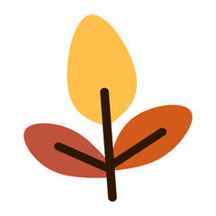 Flat Leaves Icon