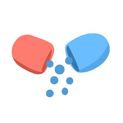 medical pills vector simple flat illustration