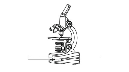 microscope single line drawing