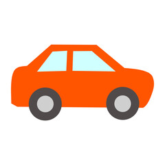 Cute Transportation Vehicle Flat Icon Illustration 