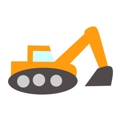 Cute Transportation Vehicle Flat Icon Illustration 