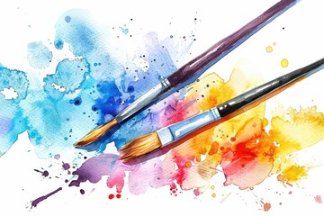 Fototapeta premium practical training, handson practice, skill development, engaged learning, watercolor illustration, isolated on white background