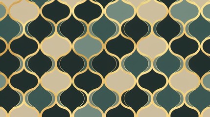 Quatrefoil pattern wallpaper