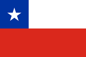 Naklejka premium Flag of Chile Vector illustration
