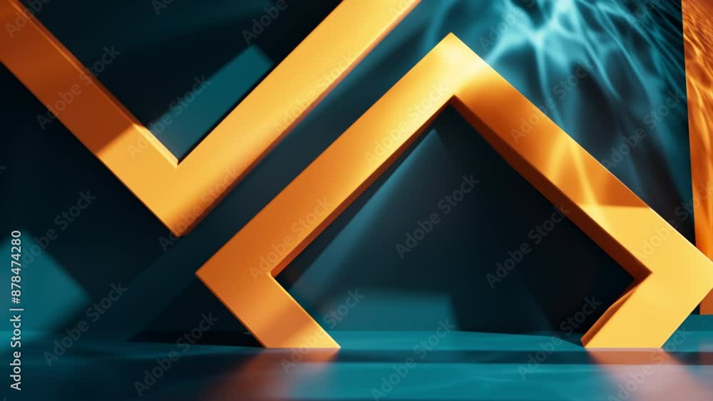 Poster abstract architecture background, light and shadow, 3d rendering.